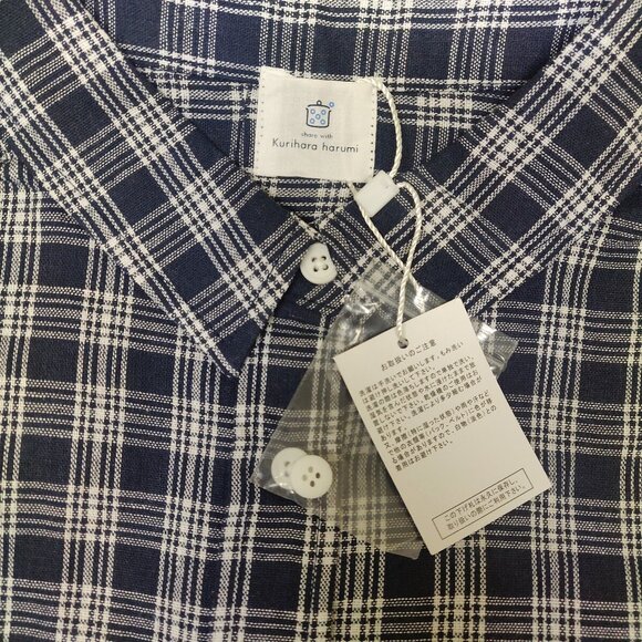 Japanese Brand "Kurihara Harumi" Checkered Shirt Dress - One Size - Picture 3 of 7